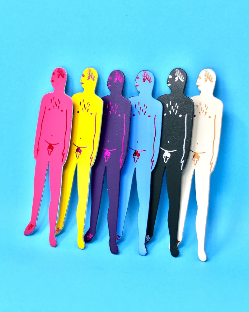 Tattooed Nudist Man Bookmark