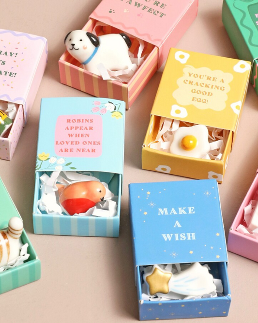 Bear Hug Tiny Ceramic Matchbox Token