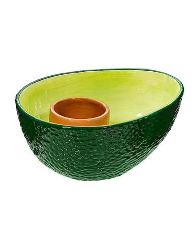 Avocado Shaped Chip And Dip Bowl