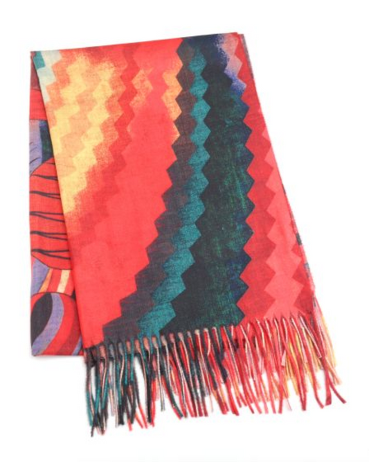 Artist Picasso Scarf in Orange