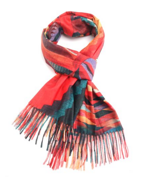 Artist Picasso Scarf in Orange