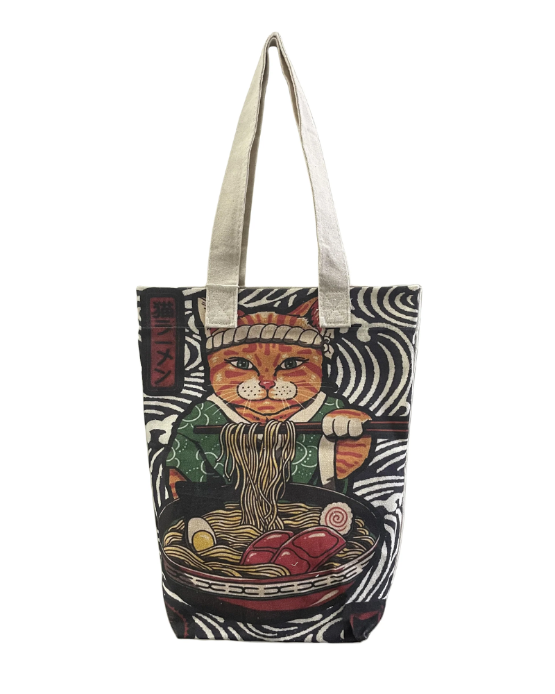 Sushi Cat Canvas Shopper