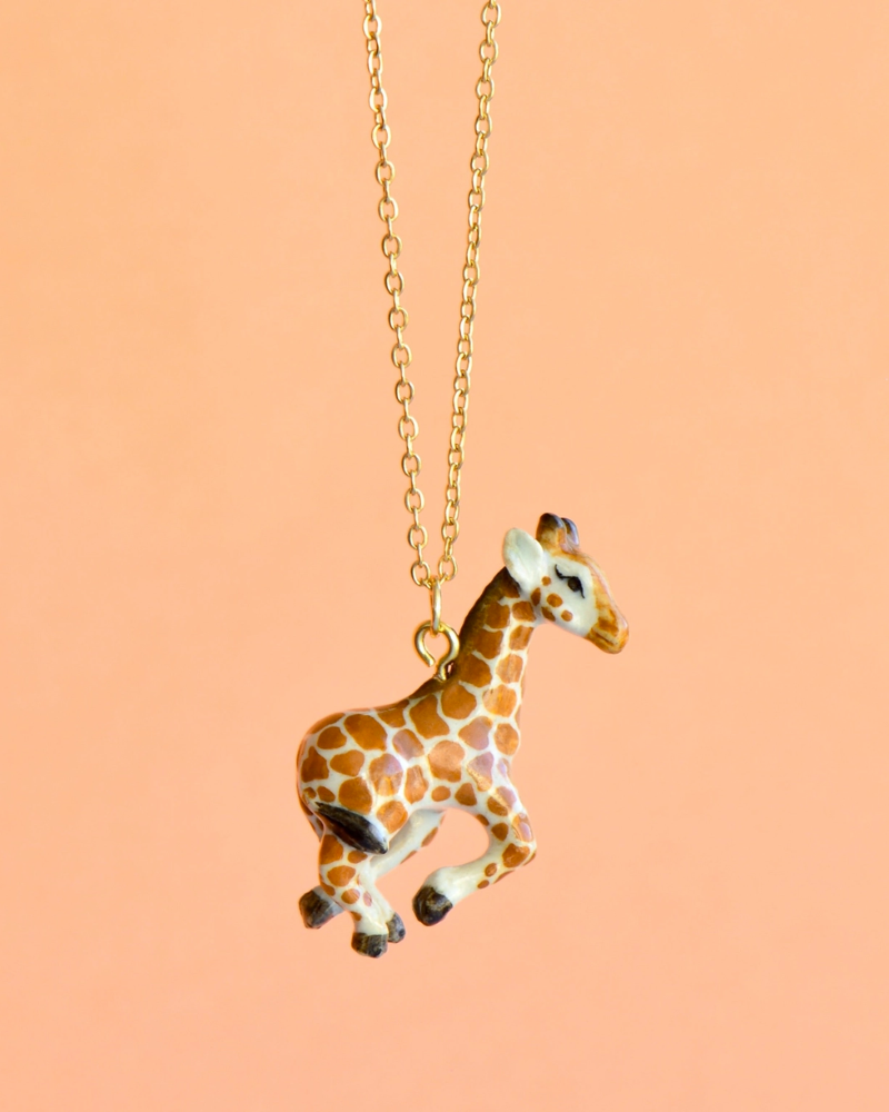 Baby Giraffe Porcelain Necklace by Camp Hollow