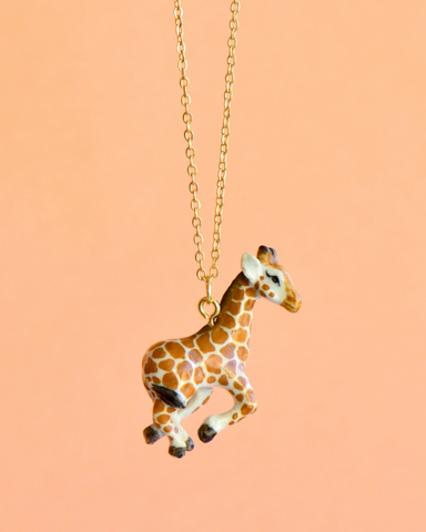Baby Giraffe Porcelain Necklace by Camp Hollow
