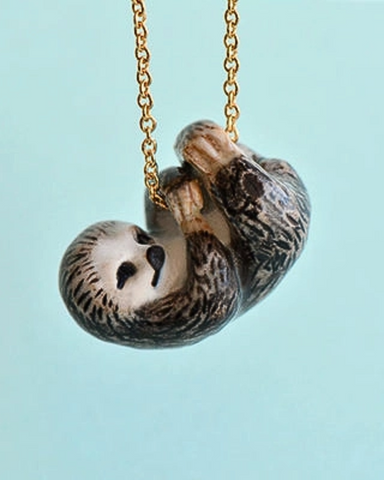 Baby Sloth Porcelain Necklace by Camp Hollow