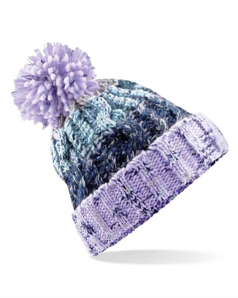 Beechfield Corkscrew Pom Pom Beanie - Assorted Colours