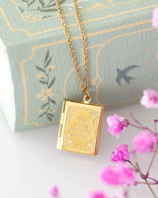 Book Shaped Locket Necklace