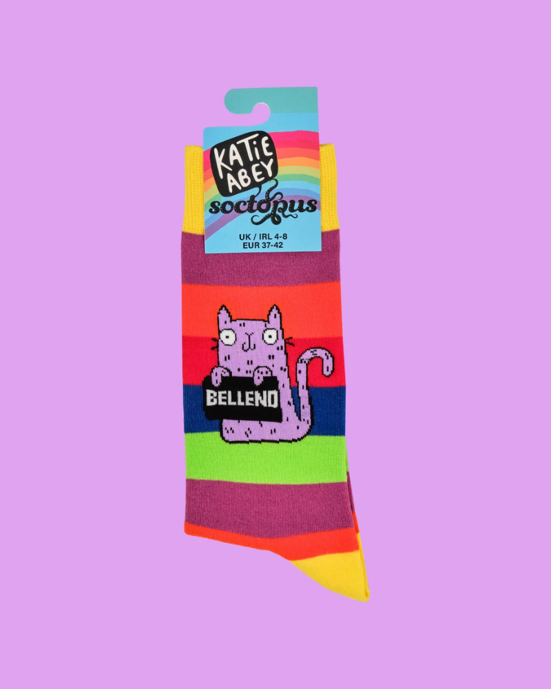 Bellend Cat Rainbow Crew Socks