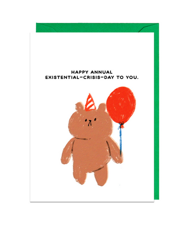 Existential Crisis Bear Greeting Card