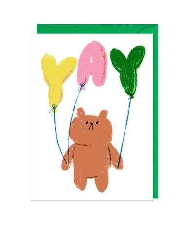 Yay Bear Greeting Card