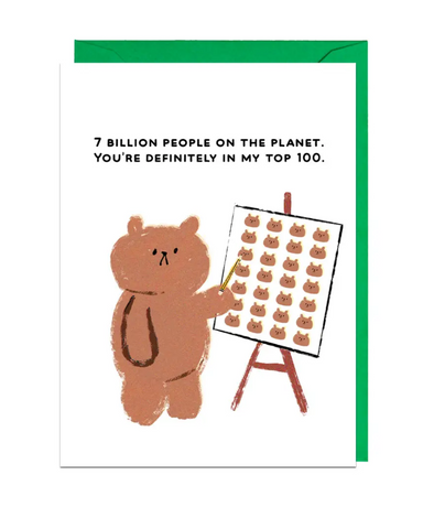 Top 100 People Greeting Card