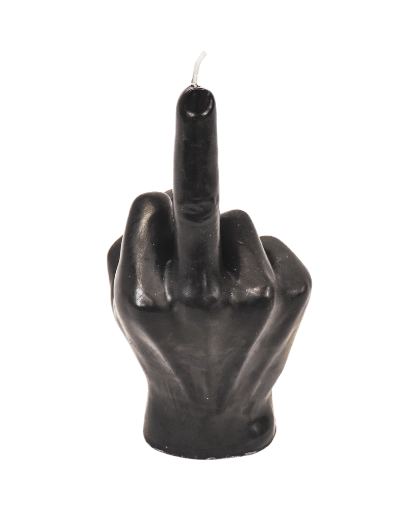 Black Middle Finger Novelty Candle
