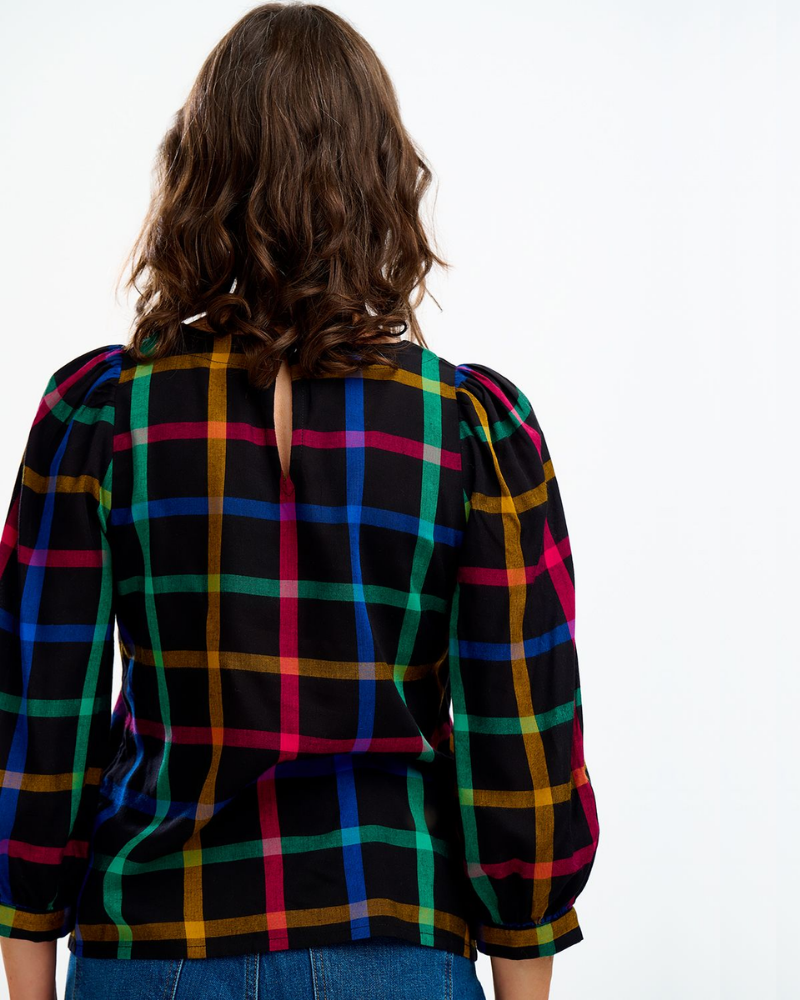 Blaise Rainbow Check Top by Sugarhill Brighton