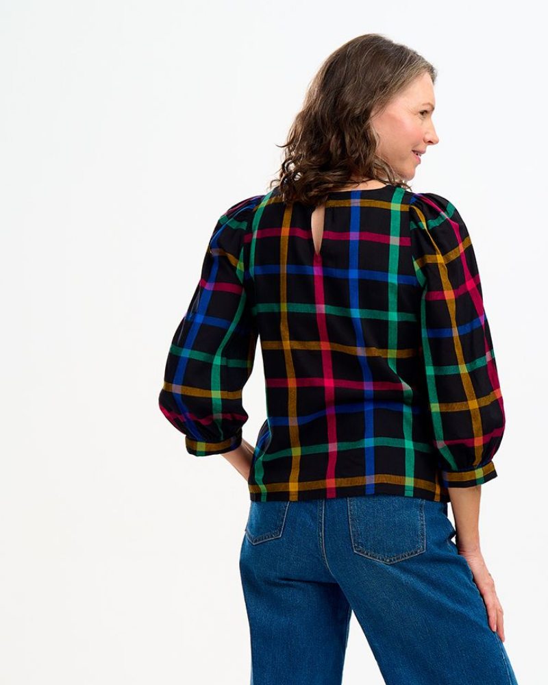 Blaise Rainbow Check Top by Sugarhill Brighton