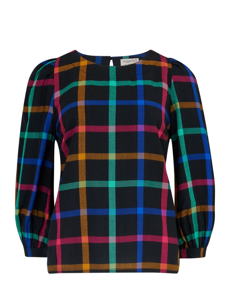 Blaise Rainbow Check Top by Sugarhill Brighton
