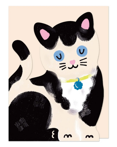 Black and White Kitten Greeting Card