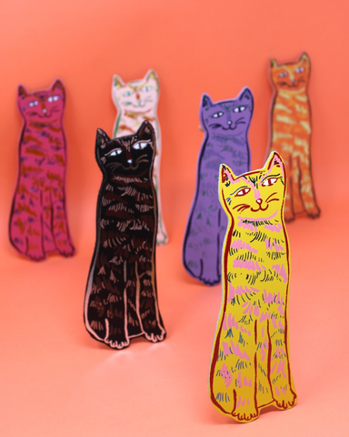 Cat Tails Leather Bookmark by Ark