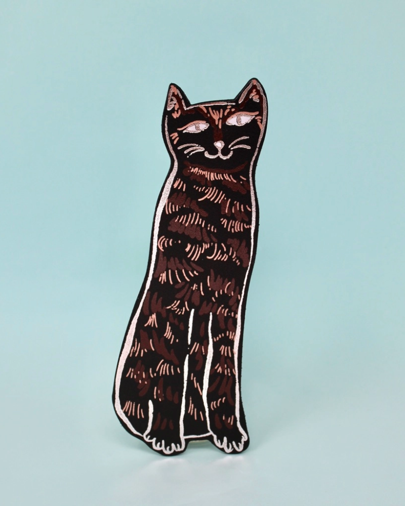 Cat Tails Leather Bookmark by Ark