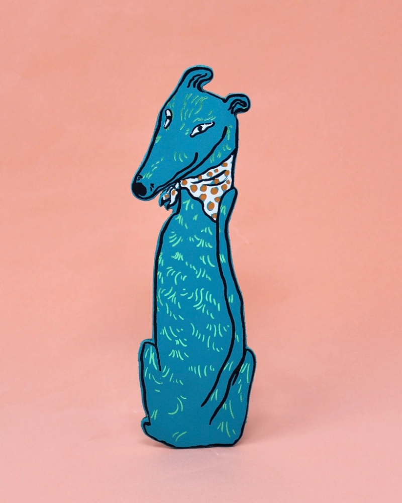 Dog Tails Leather Bookmark by Ark