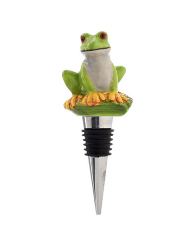 Tree Frog Ceramic Bottle Stopper