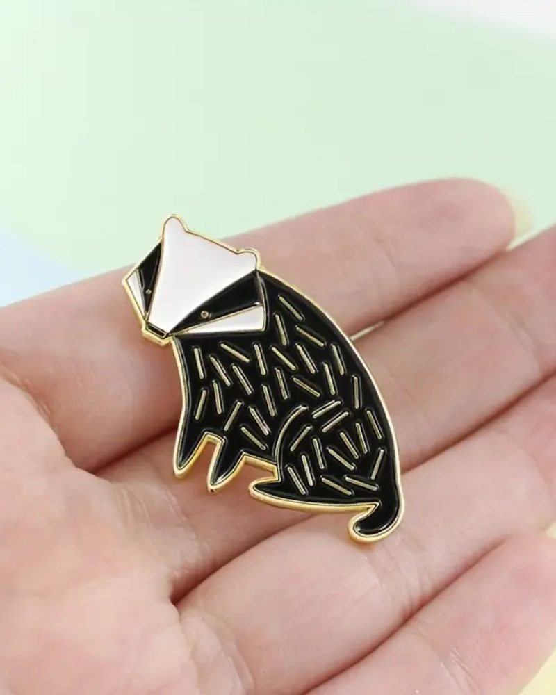 Badger Enamel Pin Badge Brooch