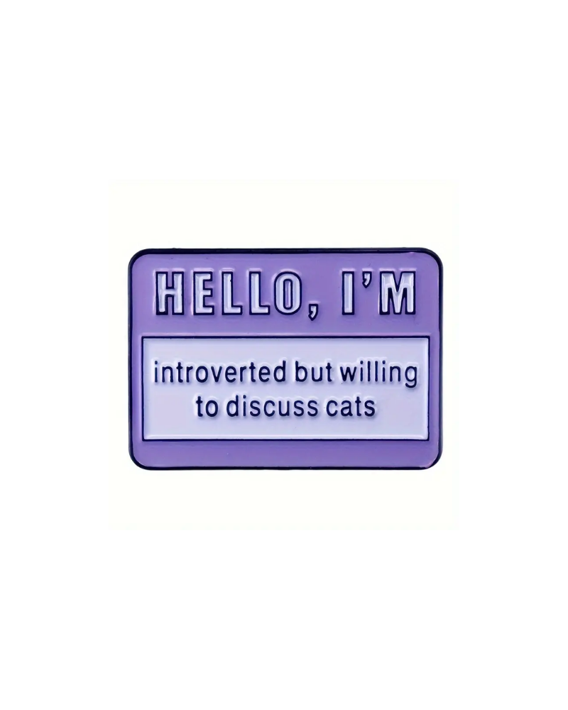 Hello, I'm Introverted Enamel Pin Badge Brooch