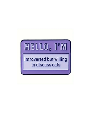 Hello, I'm Introverted Enamel Pin Badge Brooch