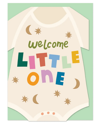Welcome Little One Onesie Greeting Card