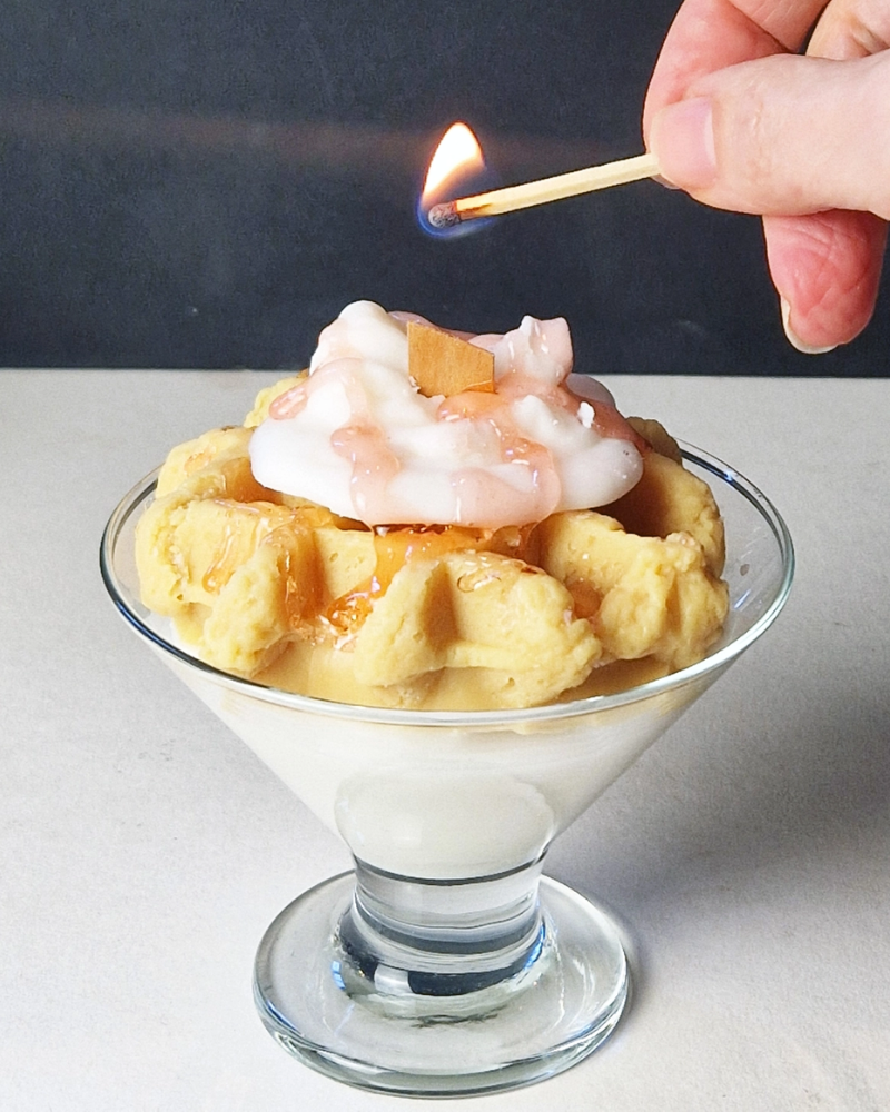 Breakfast Waffle Inspired Candle