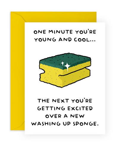 Washing Up Sponge Greeting Card