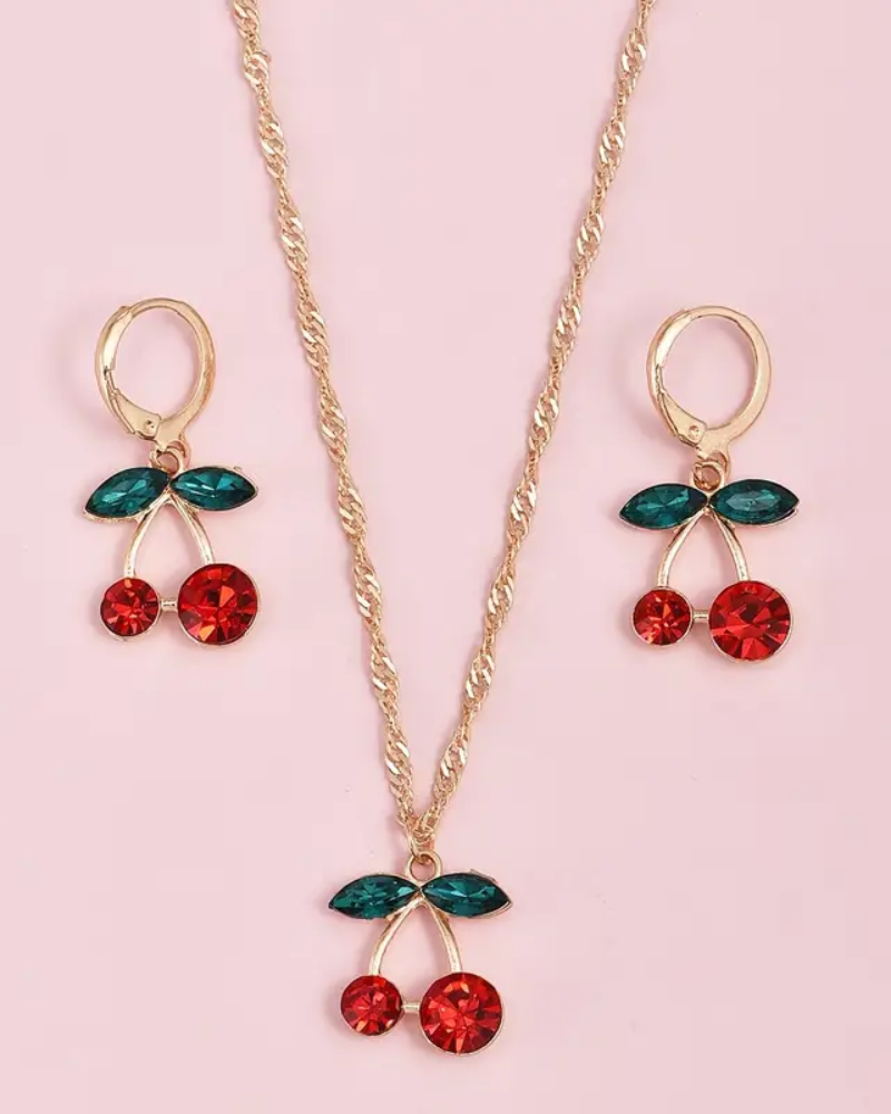 Crystal Cherry Necklace