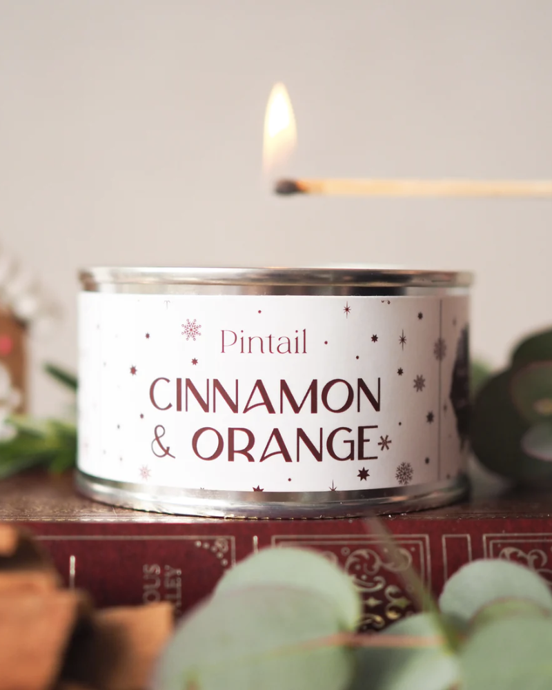 Cinnamon and Orange Filled Tin Candle