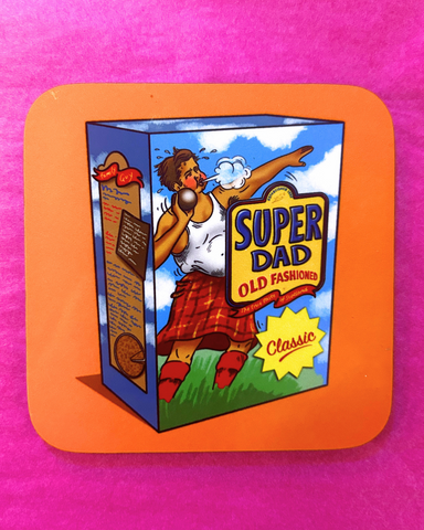 Super Dad Scottish Coaster