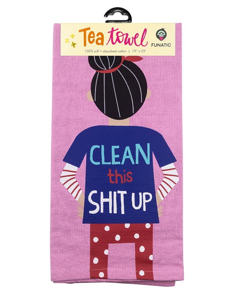 Clean This Shit Up Tea Towel