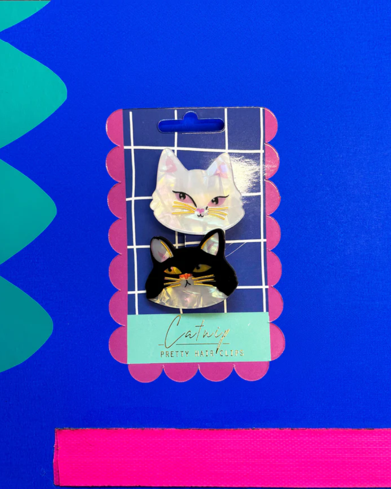 Catnip Cat Hair Clips Set of 2