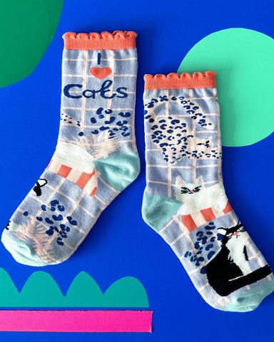 Catnip I Love Cats Unisex Bamboo Socks