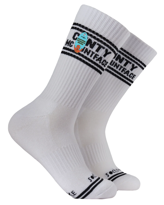 Cunty McCuntface Sweary Sport Socks White & Black