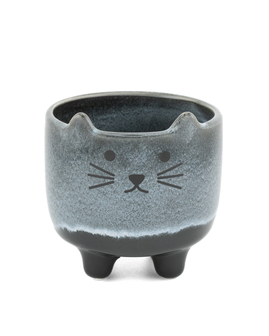 Mojave Mini Cat Planter in Charcoal