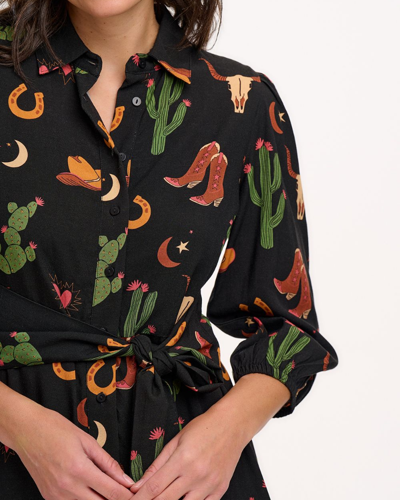 Mildred Cowgirl Shirt Dress By Sugarhill Brighton