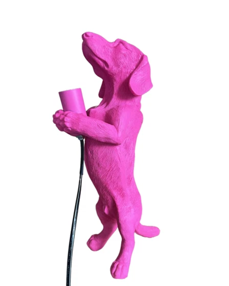 Hot Pink Dachshund Lamp
