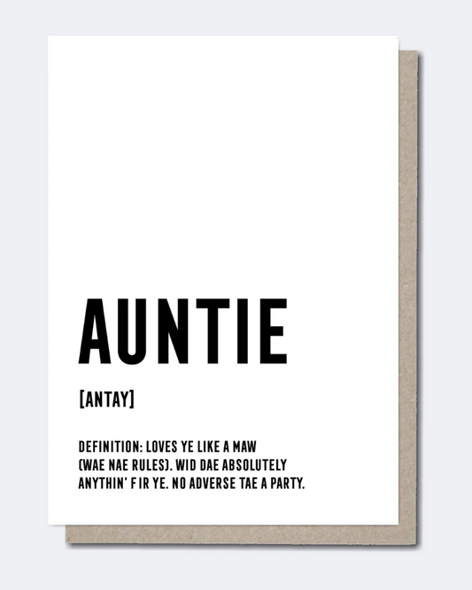 Auntie Scottish Definition Greeting Card