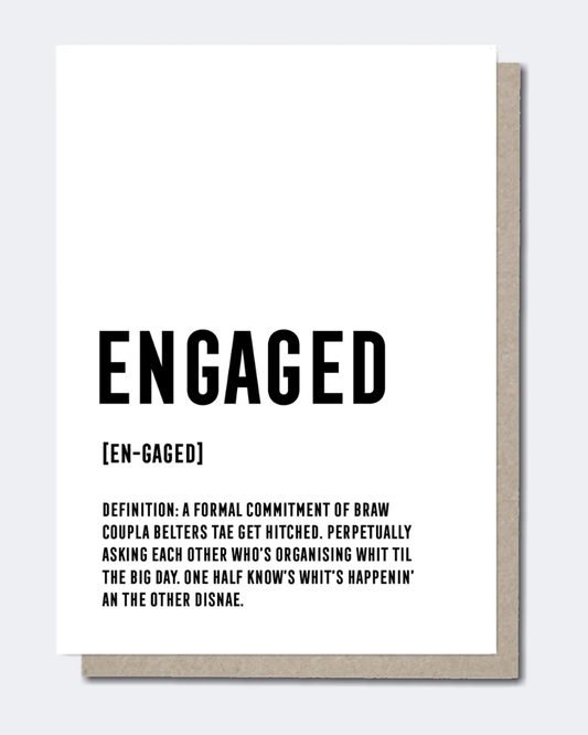 Scottish Engagement Definition Greeting Card
