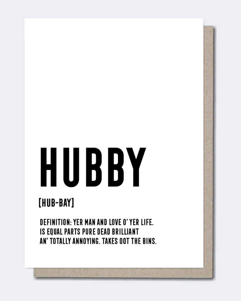 Scottish Hubby Definition Greeting Card