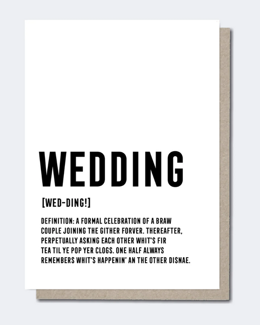 Wedding Scottish Definition Greeting Card