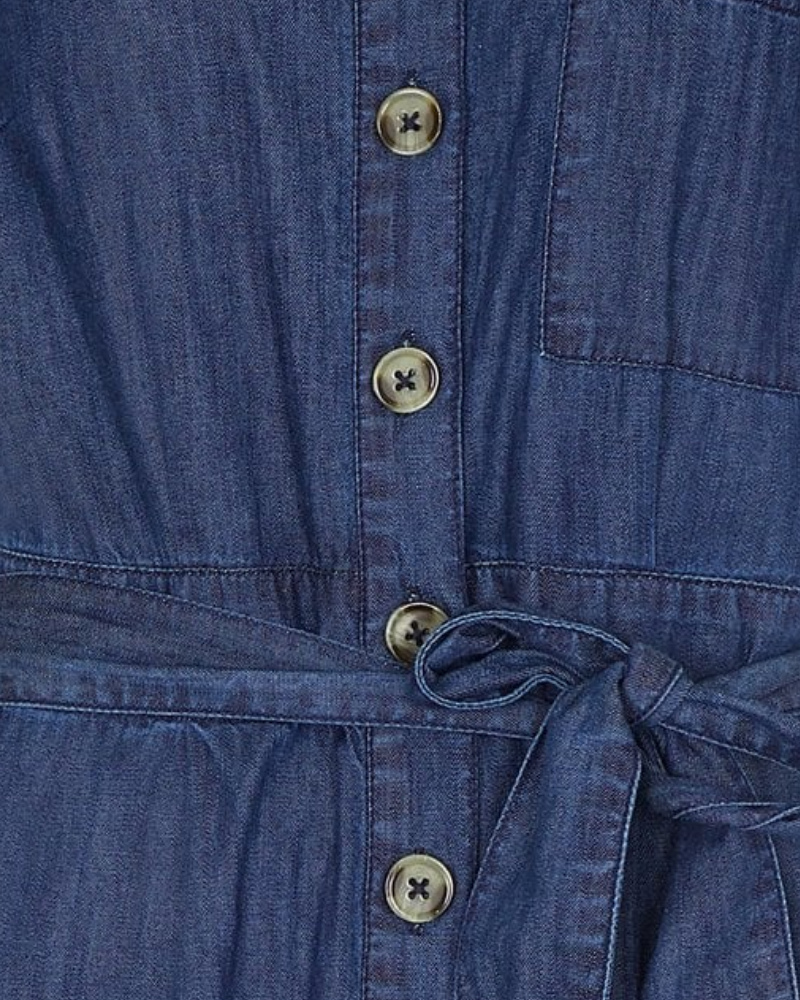 Denim Military Culotte Jumpsuit by Yumi