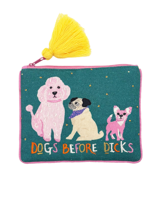 Dogs Before Dicks Velvet Tassel Pouch