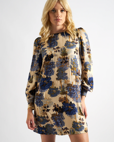Didee Forest Scape Navy Print Dress by Louche