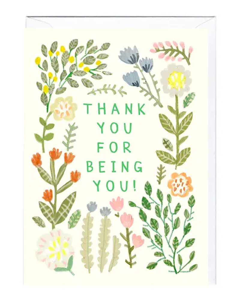 Thank You Floral Greeting Card