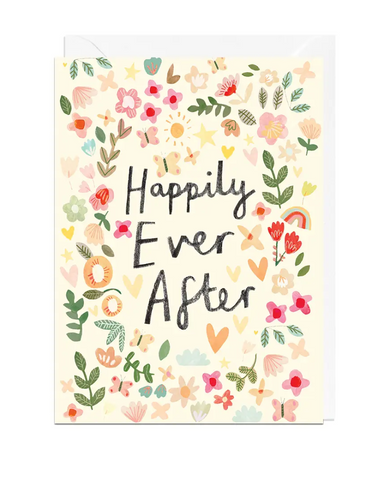 Happily Ever After Floral Greeting Card