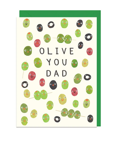 Olive You Dad Greeting Card